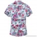 Flower Print T Shirt Men Donci Fashion Lapel Buttons New Tees Casual Vacation Beach Summer Short Sleeve Tops Red B07Q56RK7Y